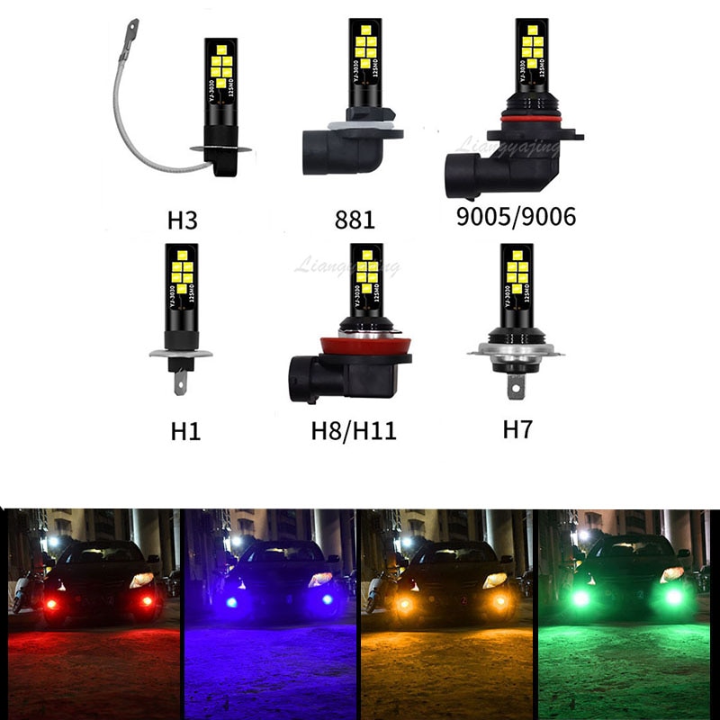 H1 H3 H7 H8 H9 H11 LED Fog Lamp 9005 HB3 9006 HB4 881 880 H27 Car Driving Light LED Bulbs Front Fog Light lamps