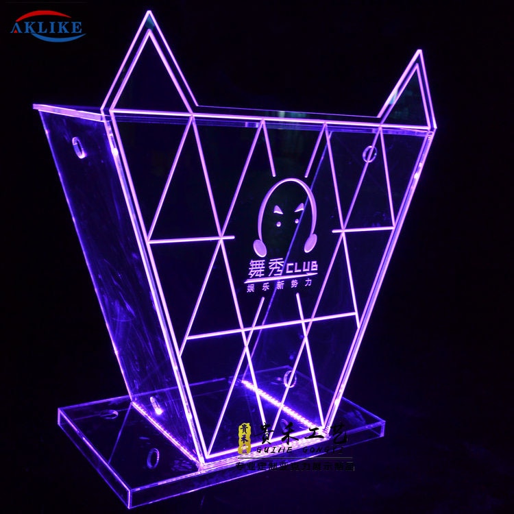 2022 Best Seller Design Acrylic DJ Table Bar AKLIKE Night Club Furnituer LED Light Customized Colorful Counter Dj Booth