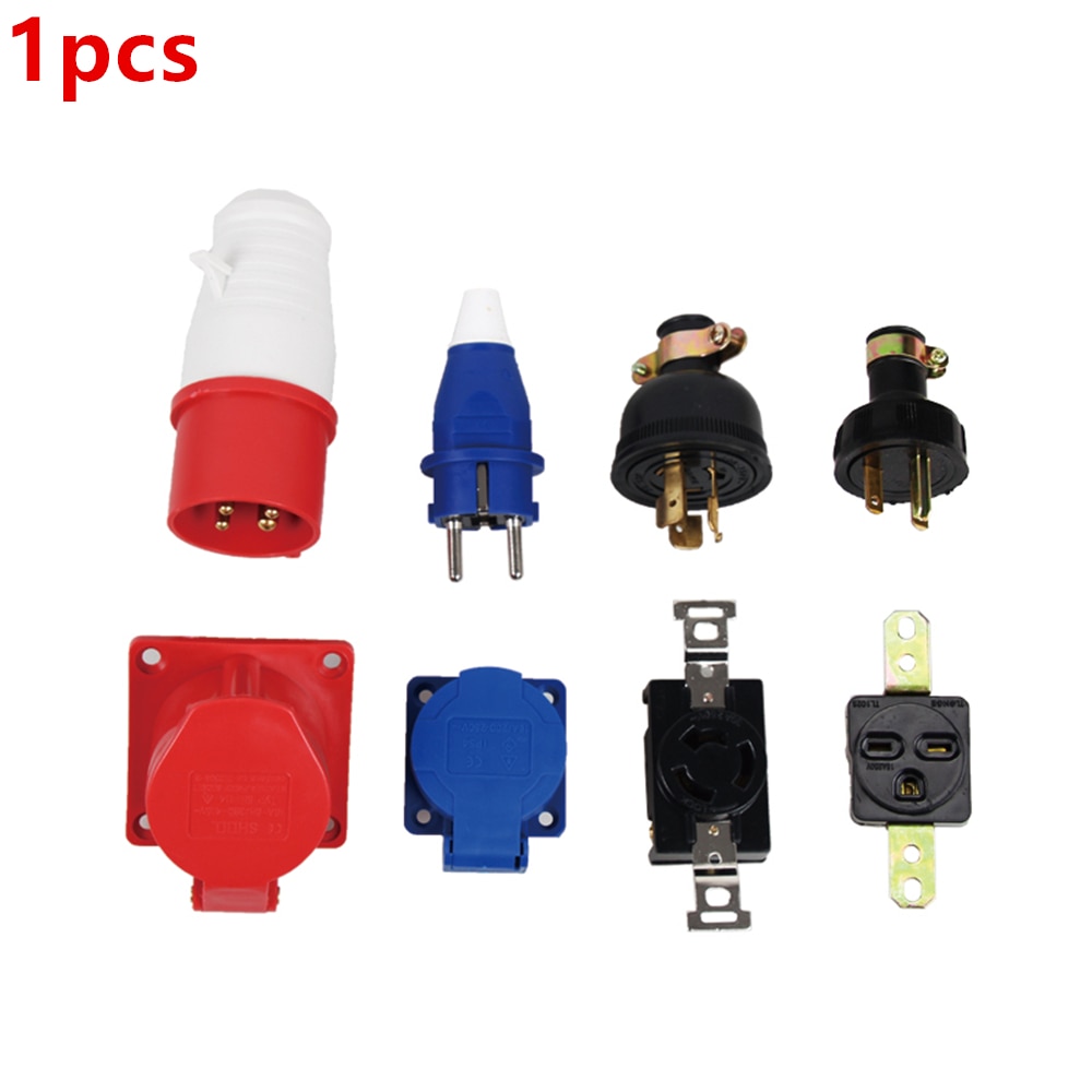 2-6.5kw Generator Plug Socket Pure Copper Anti-off And Anti-loose Two Holes Three Holes