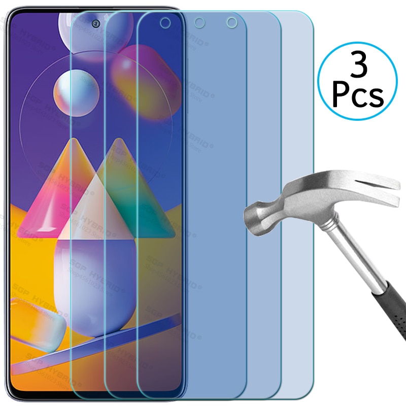3Pcs Tempered Glass For Samsung Galaxy M31s M31 M21 M11 M01 M01s M10 M20 M30 M30s M 31s M12 M32 M52 Screen Protector Safety Glas