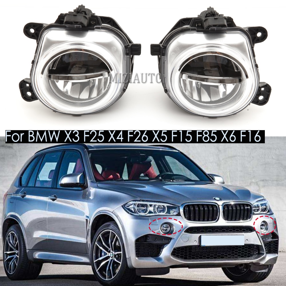 Car LED fog Lights For BMW X3 X4 F26 X5 F15 F85 X6 F16 2014-2016 Front foglights DRL Fog Light Fog Lamp Assembly Headlights