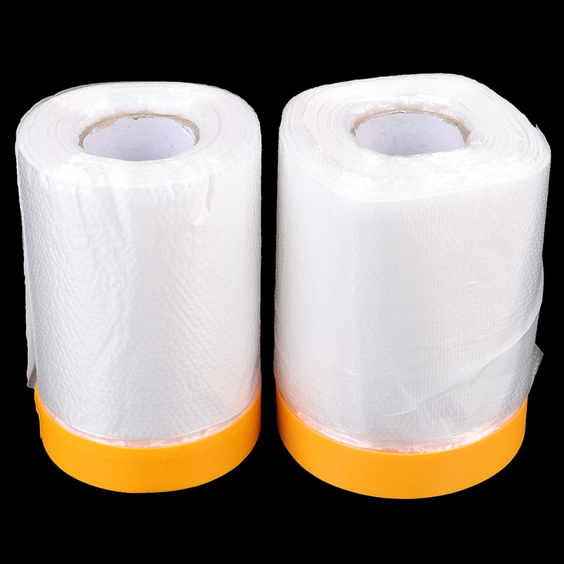 1pc Oil Painting Masking Film Tape Furniture Car Protect Cover Plastic Film Barrier Paint Block Overspray Protective Sheeting