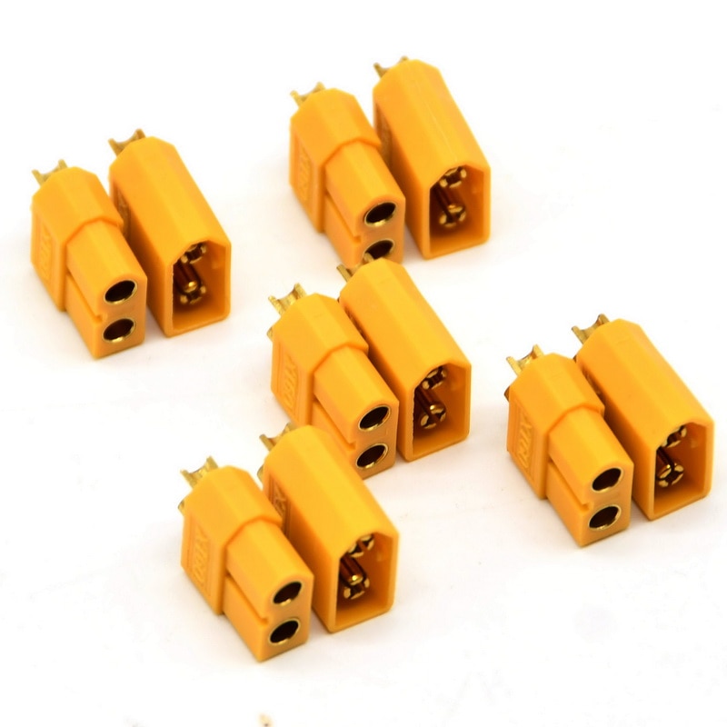 10PCS 5 Pairs XT-60 Plug Male Female Bullet Connectors Plugs For Aircraft accessoade Connectors Kit