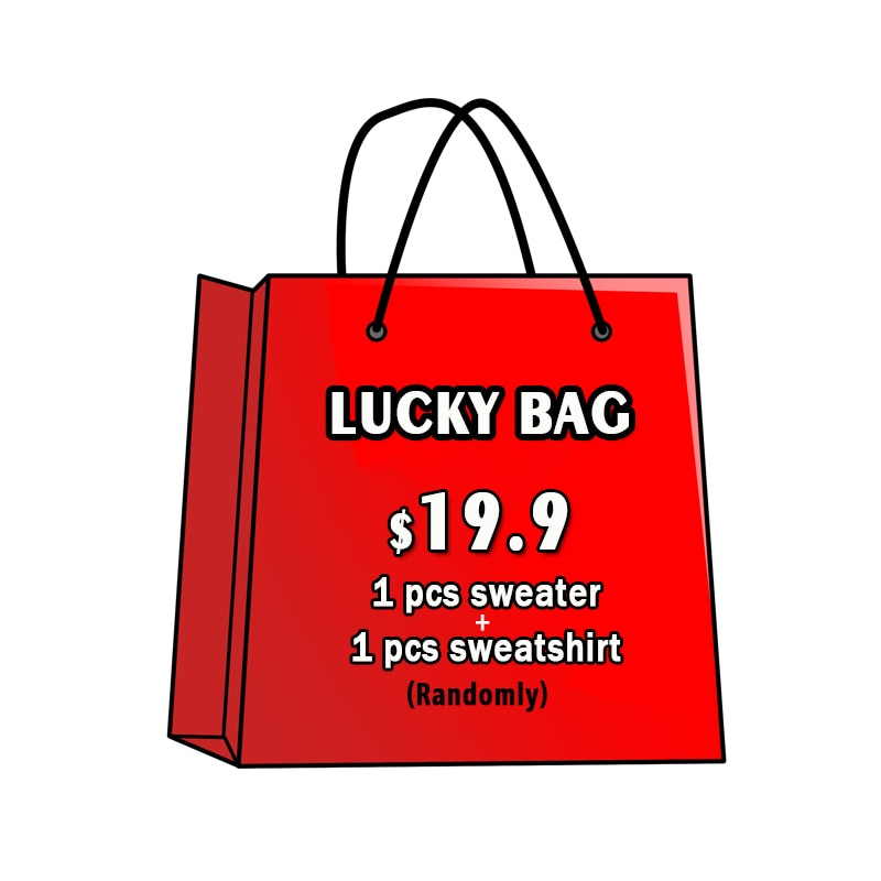 Woman Lucky Bag with 1pcs Sweatshirt + 1pcs Sweater