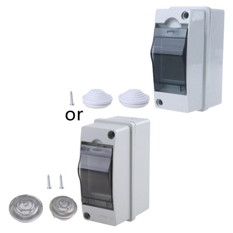 Household Illumination Electrical Distribution Box Waterproof IP65 with Transparent Cover Junction Wire Box Accessories