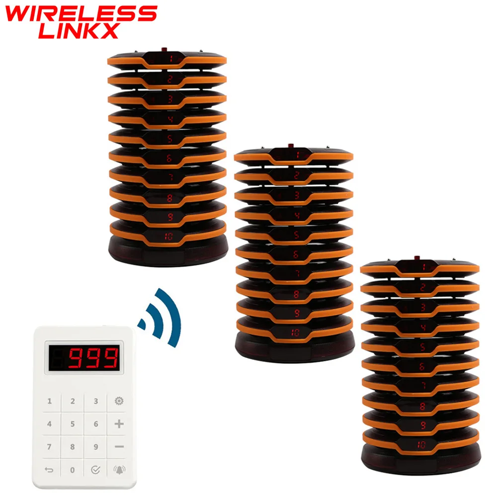 Wireless Restaurant Pager System Food Pager Wireless Calling System Guest Paging System For Food Truck Cafe Bar
