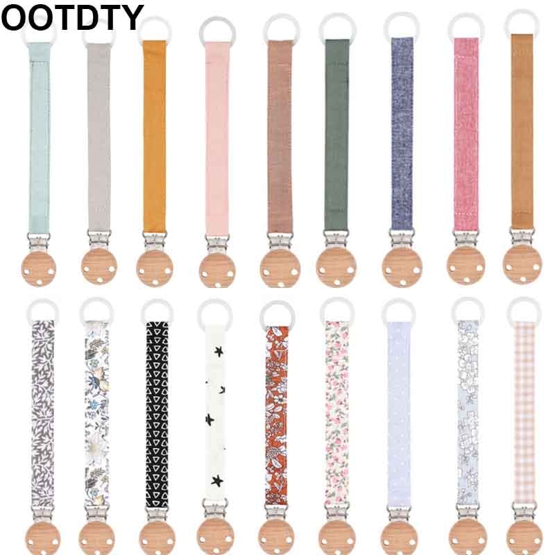 Baby Pacifier Clip Chain for Soothers Cotton Linen Dummy Holder Leash Strap Nipple Infant Feeding