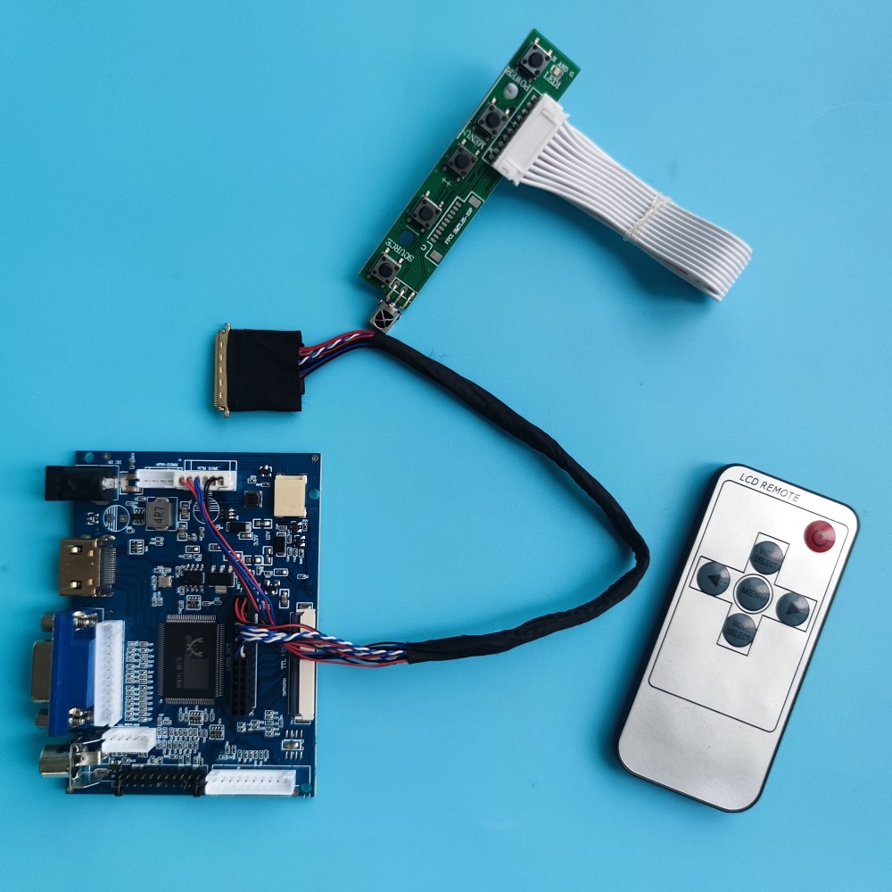 kit Work for N140BGE 1366x768 Controller Board panel driver Screen remote display moitor 40pin 2AV VGA AV LED HDMI LCD