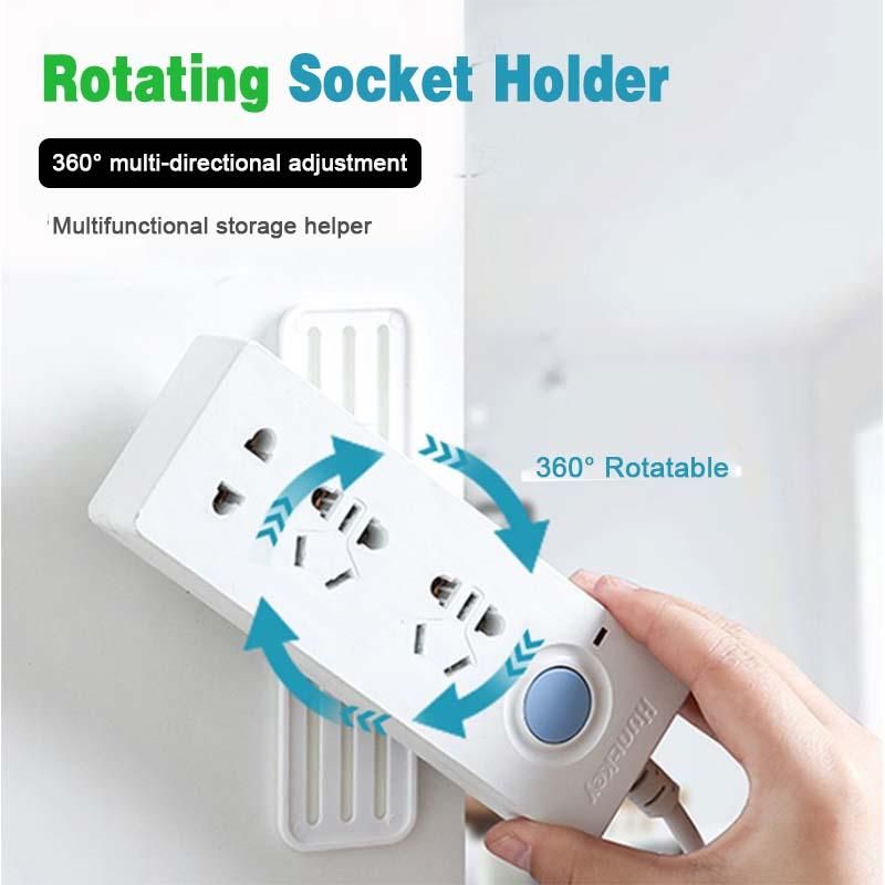 The New whirling Self Adhesive Desktop Socket Holder Cable Manager Self Adhesive Power Board Holder Wall Mount Holder Storage Br