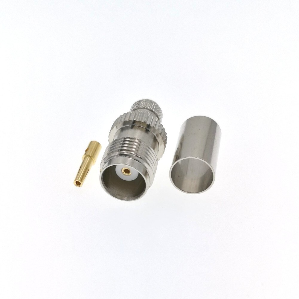 TNC Female Crimp RF Connector For LMR300 50-5 5D-FB RG5 RG6 Cable