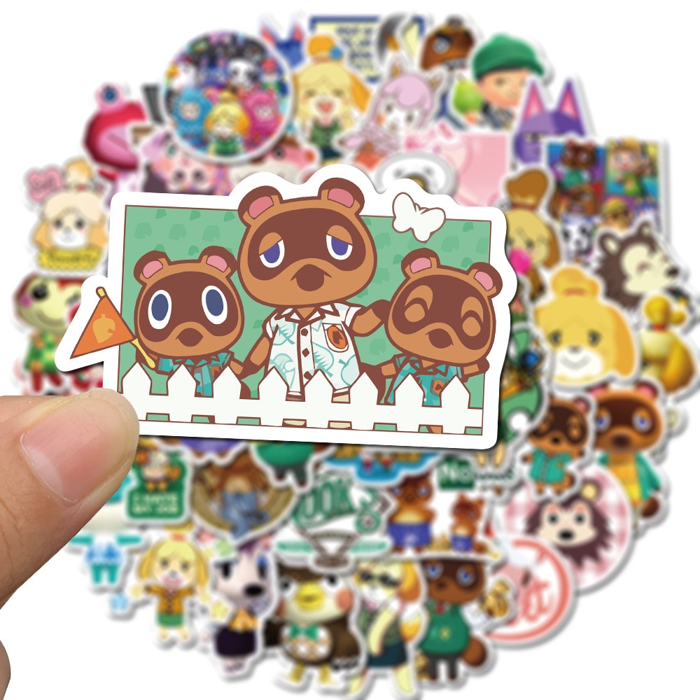 PC Game Animal Cross Stickers Aesthetic Journal Timmy Tommy Kapp'n Rover Anime Stickers Scrapbooking Luggage Laptop Waterpr