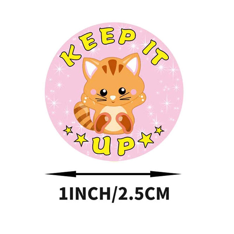50pcs Round Cartoon Stickers 8 styles Reward Sticker School Teacher Student Christmas Gift Scrapbooking Stationery Stickers