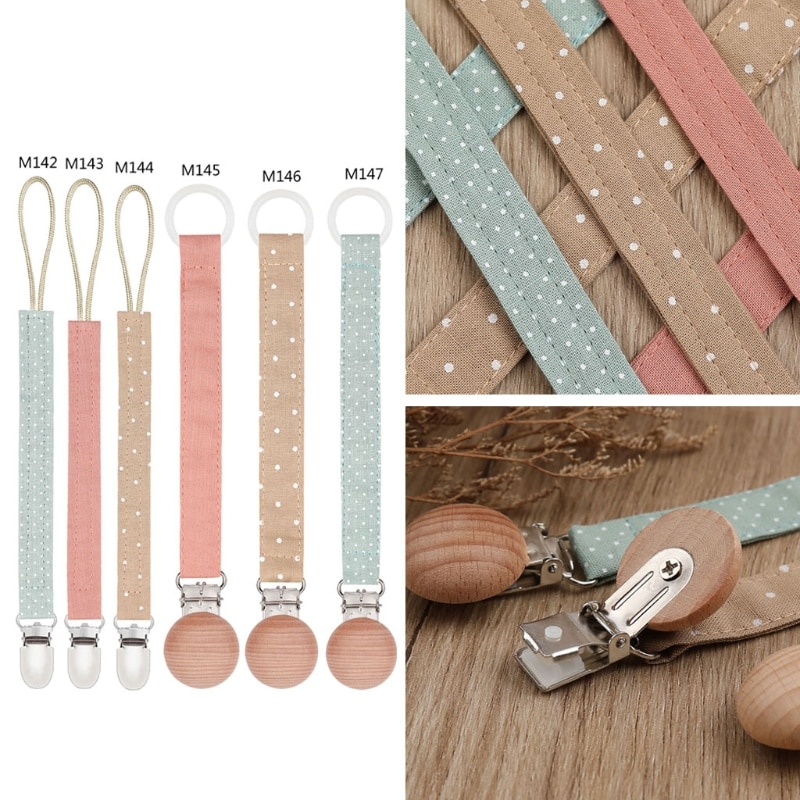 Cotton Linen Baby Pacifier Chain Clip Soother Nipple Holder Clasps Dummy Attache Feeding Dropship