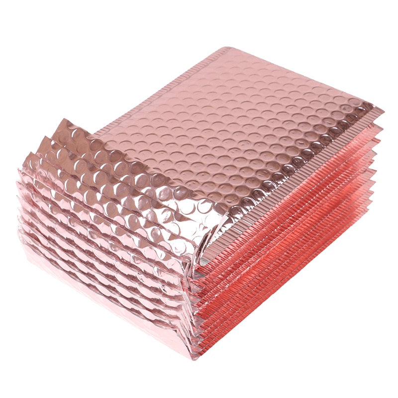 1/10Pcs 15x20 + 4cm Rose Gold Foam Envelope Bags Self Seal Mailers Padded Shipping Envelopes With Mailing Bag