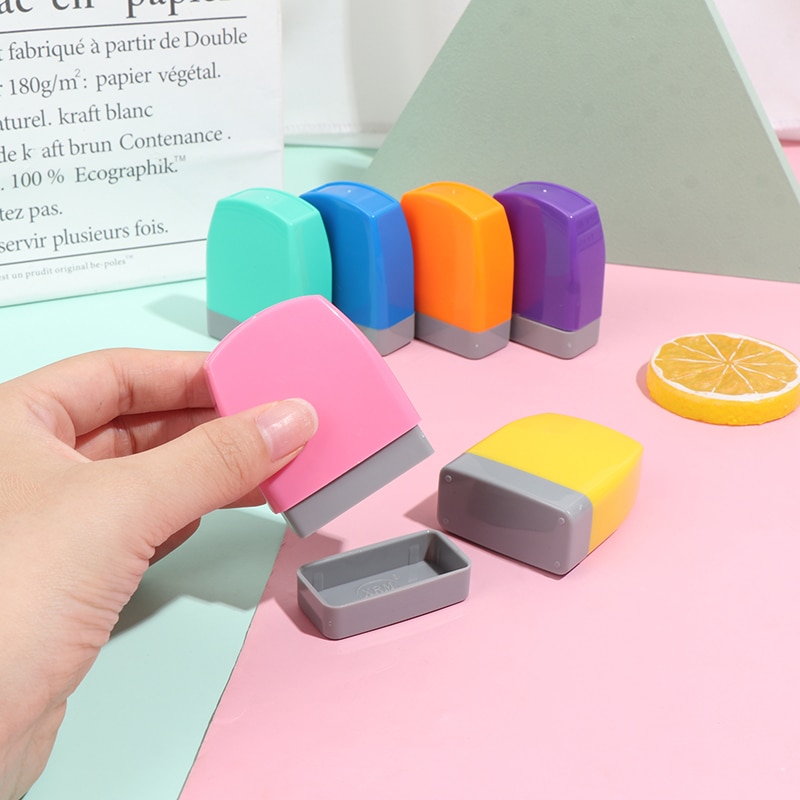 Color Baby Name Stamp For Children Name Student Clothes Chapter For Children Toy Children's Keychain Seal