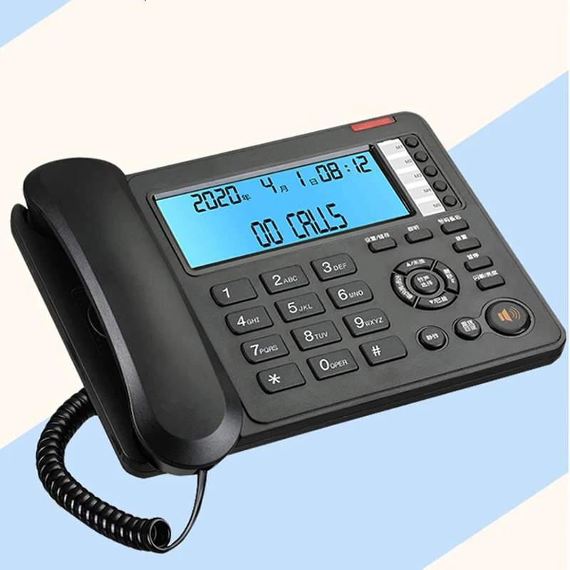 Small Business Office Phone with Caller ID,R Transfer Button, Adjustable LCD Brightness, Do Not Disturb,Corded Landline telefono