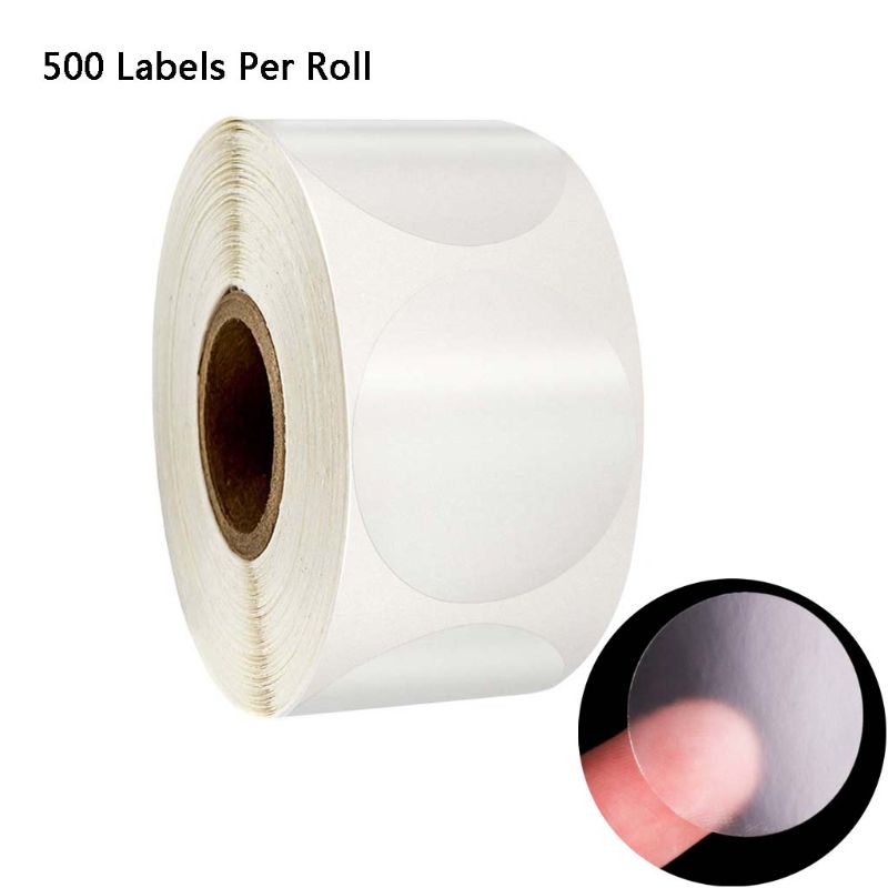 2022 New 500pcs/roll Round Transparent Stickers Stamp Envelopes Cards Wedding Invitations Lable