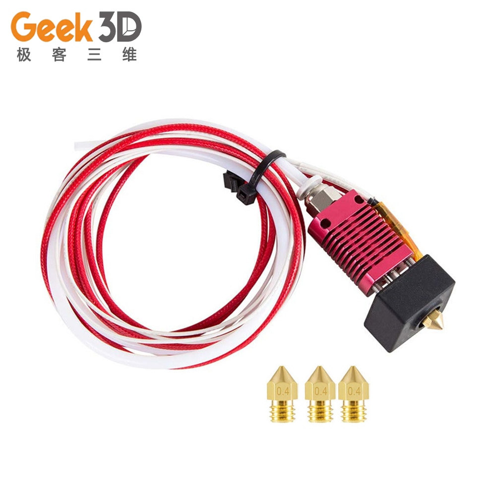 Ender-3/CR-10/CR-10S Full Metal J-head kit Aluminum Heat Block For 3D Printer 12V/24V Bowden Extruder All Metal Hotend 0.4MM