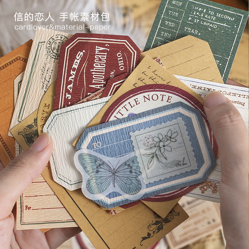 30pcs/pack Retro Impression Vintage Diy Stickers Decorative Scrapbooking Diary Album Stick Label