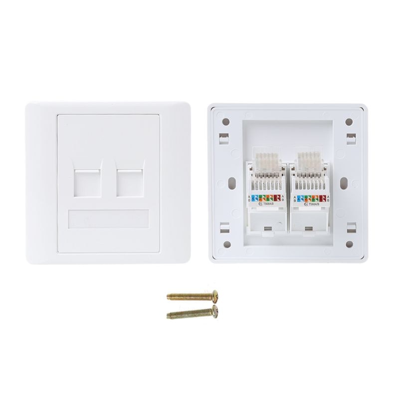 2020 New 86 Type Computer Socket Panel CAT5E Network Module RJ45 Cable Interface Outlet Wall Socket Electrical Equipment