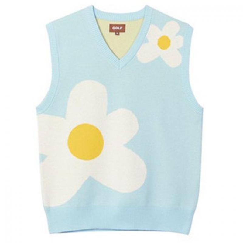 Luxury Golf Flower Le Fleur Tyler The Creator Men Sweater Vests Knit Casual Sweaters Vest Sleeveless High Drake