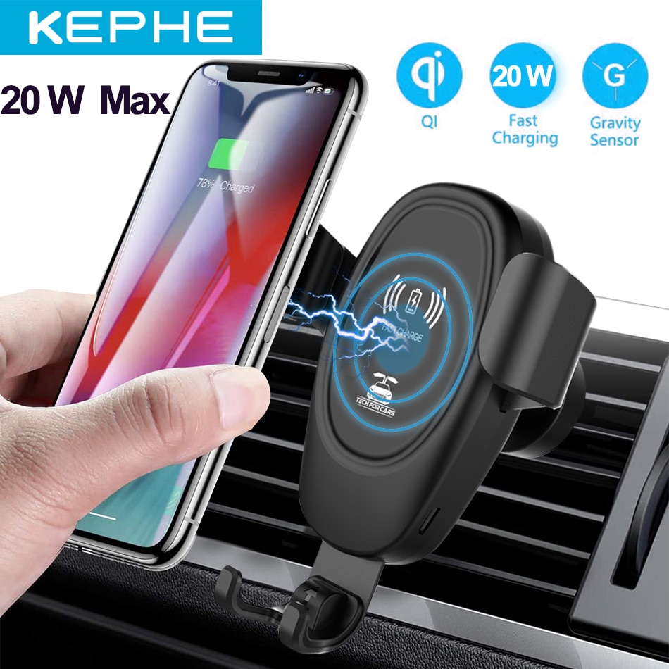 Automatic Car Charger 20W Car Wireless Charger For Xiaomi 9 IphoneX Quick Charge Fast Charger For Samsung S20 Iphone8 Huawei P20
