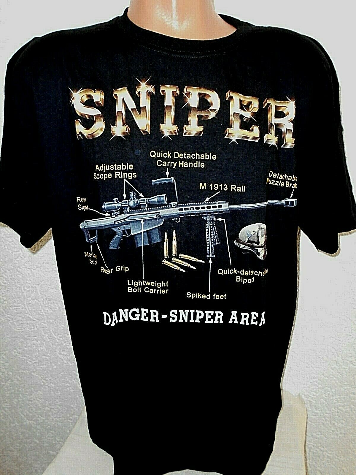 SNIPER/SAFEGUARDS T-Shirt Summer Cotton Short Sleeve O-Neck Men's T Shirt New S-3XL