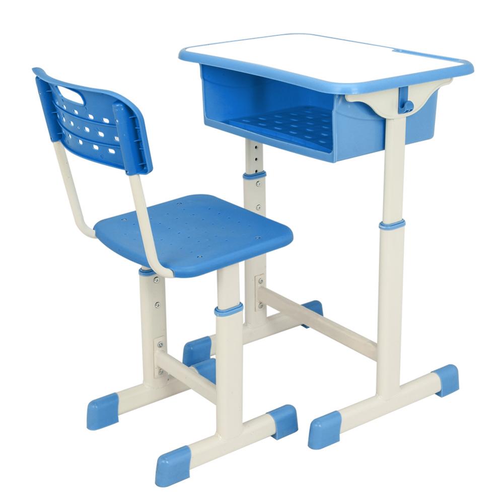 Adjustable Student Desk And Chair Kit Blue Student School Table And Chair Set