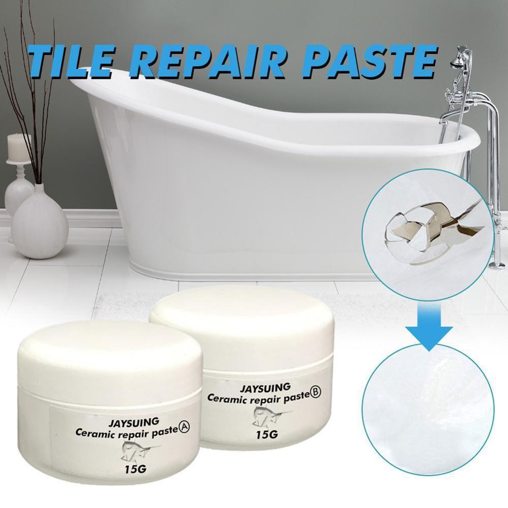 Ceramic Paste Floor Tile Adhesive Tile Repair Agent Tub Tile and Shower Repair Kit Porcelain Repair Kit for Crack Chip