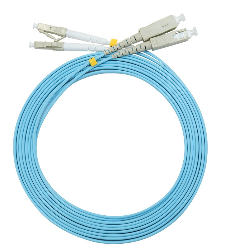 10pcs/lot LC-SC 10Gbps OM3 MM 50/125 Multi Mode Optical Fiber Patch Cord 2.0mm Duplex Fiber Optical Jumper LC/UPC-SC/UPC
