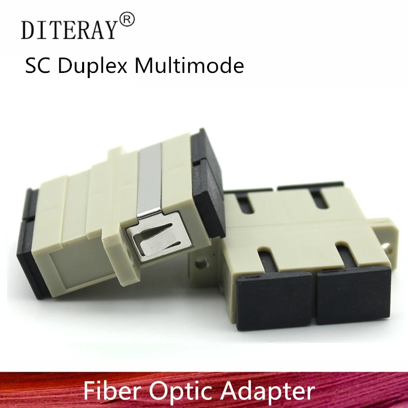100PCS/Lot SC to SC Duplex mode Fiber optic Adapter multimode Optical fiber coupler Fiber flange SC connector