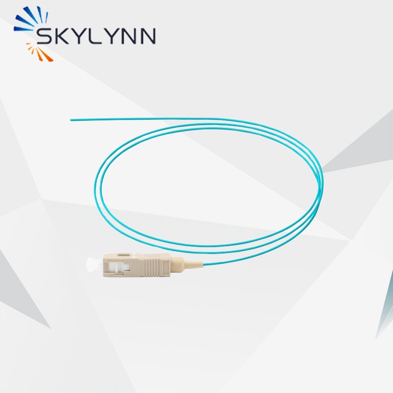 Skylynn Pigtails, 50pcs/bag High Quality OM3 Aqua SC 0.9mm 1.5 Meter Length Pigtails LSZH Jacket