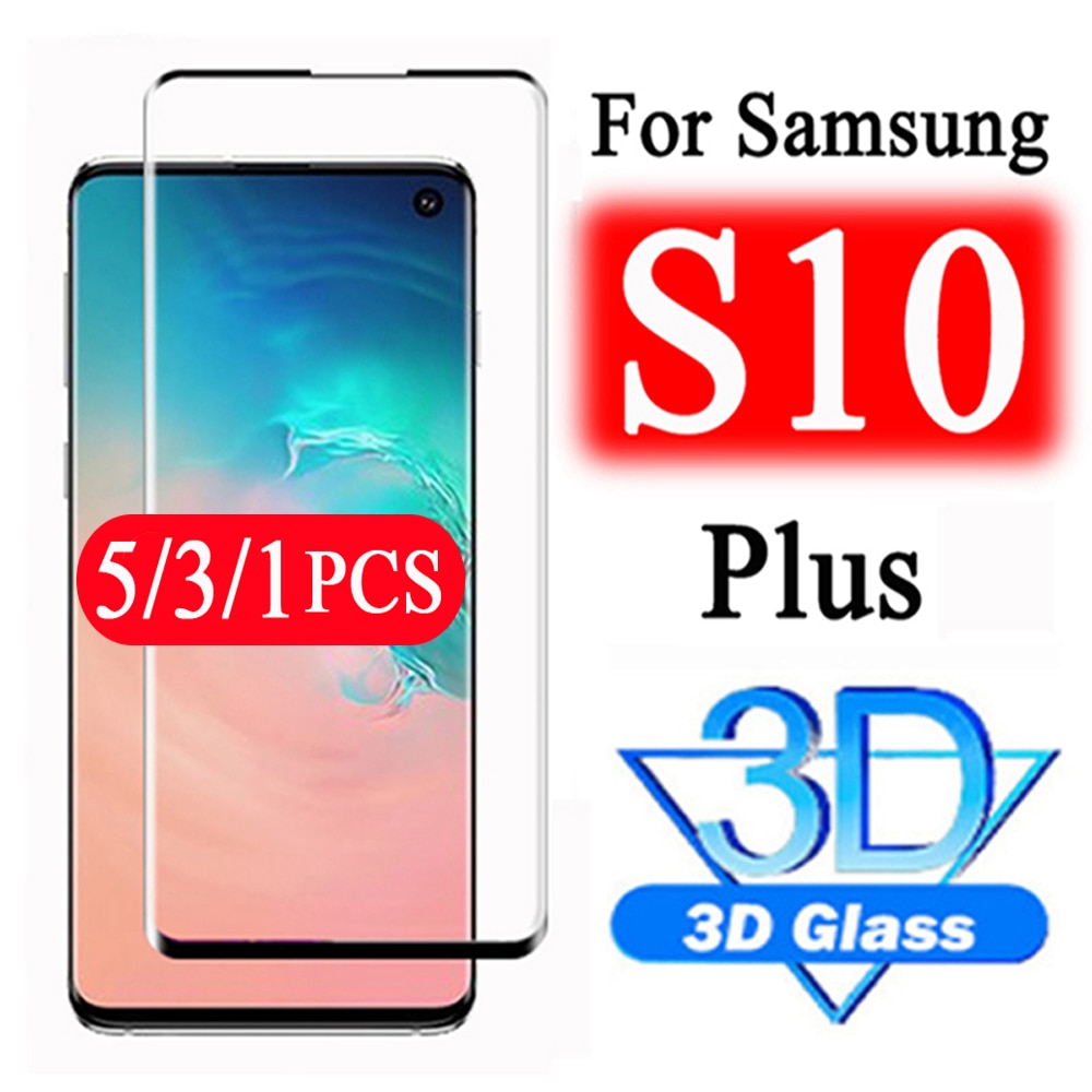 5/3/1Pcs full cover glass for samsung galaxy S20 ultra S10 5G lite S10E S9 S8 plus S7 edge tempered glass screen protector film