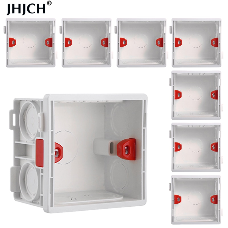 86 type electrical adjustable mounting box cassette switch socket junction box concealed concealed internal mounting box white