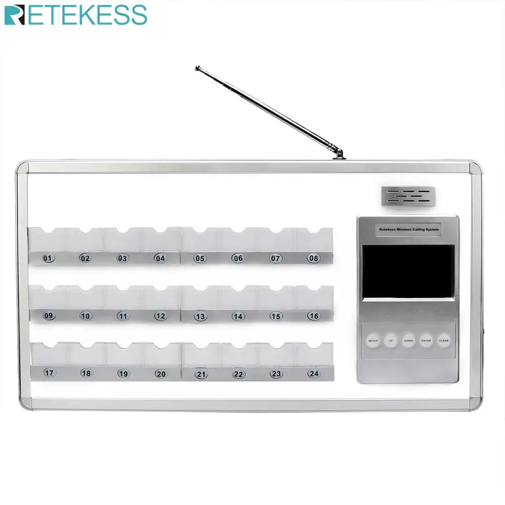 Retekess TD121 24 Bed Wireless Calling Host Receiver with Voice Reporting Medical intercom system alarm for Nurse Calling System