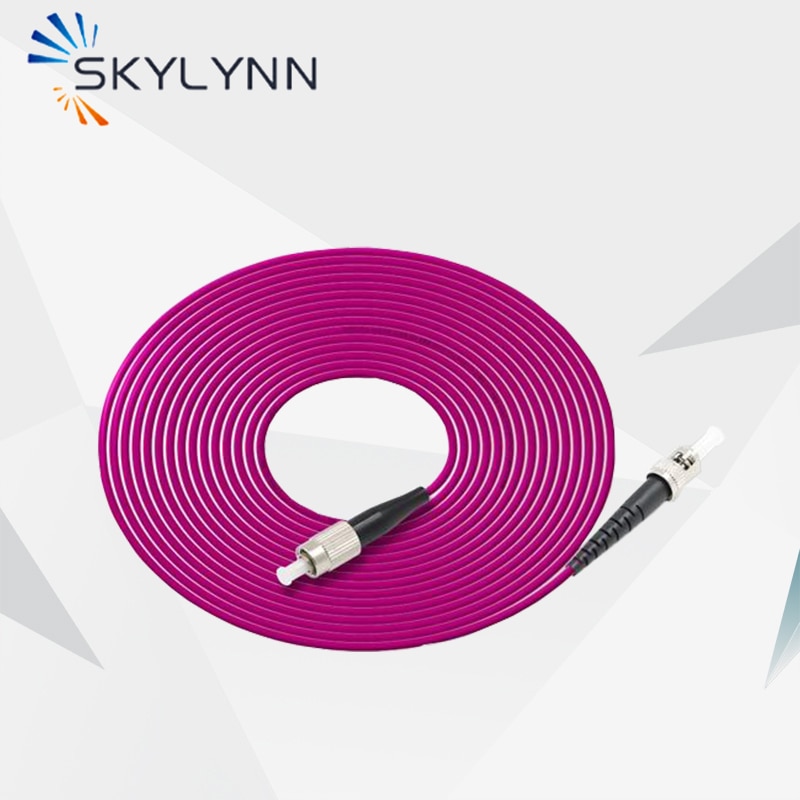Free Shipping 10PCS/Bag FC/UPC-FC/UPC OM4 Simplex 2.0mm 1m 3m 5m 10m Purple LSZH Fiber Optic Patch Cord