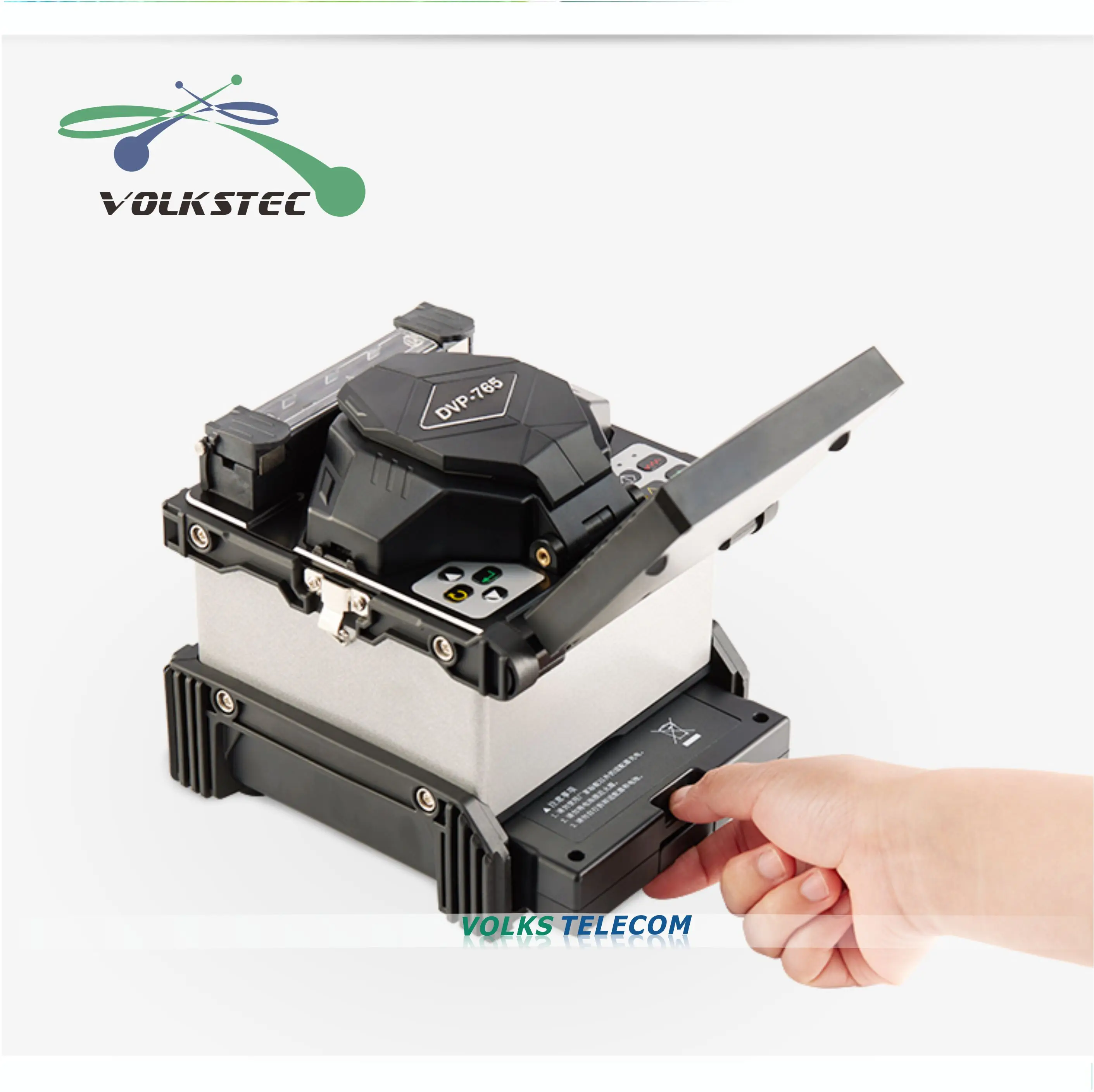 dvp765 fusion splicer machine with English Russia Arabic Spanish French splicing machine free shipping