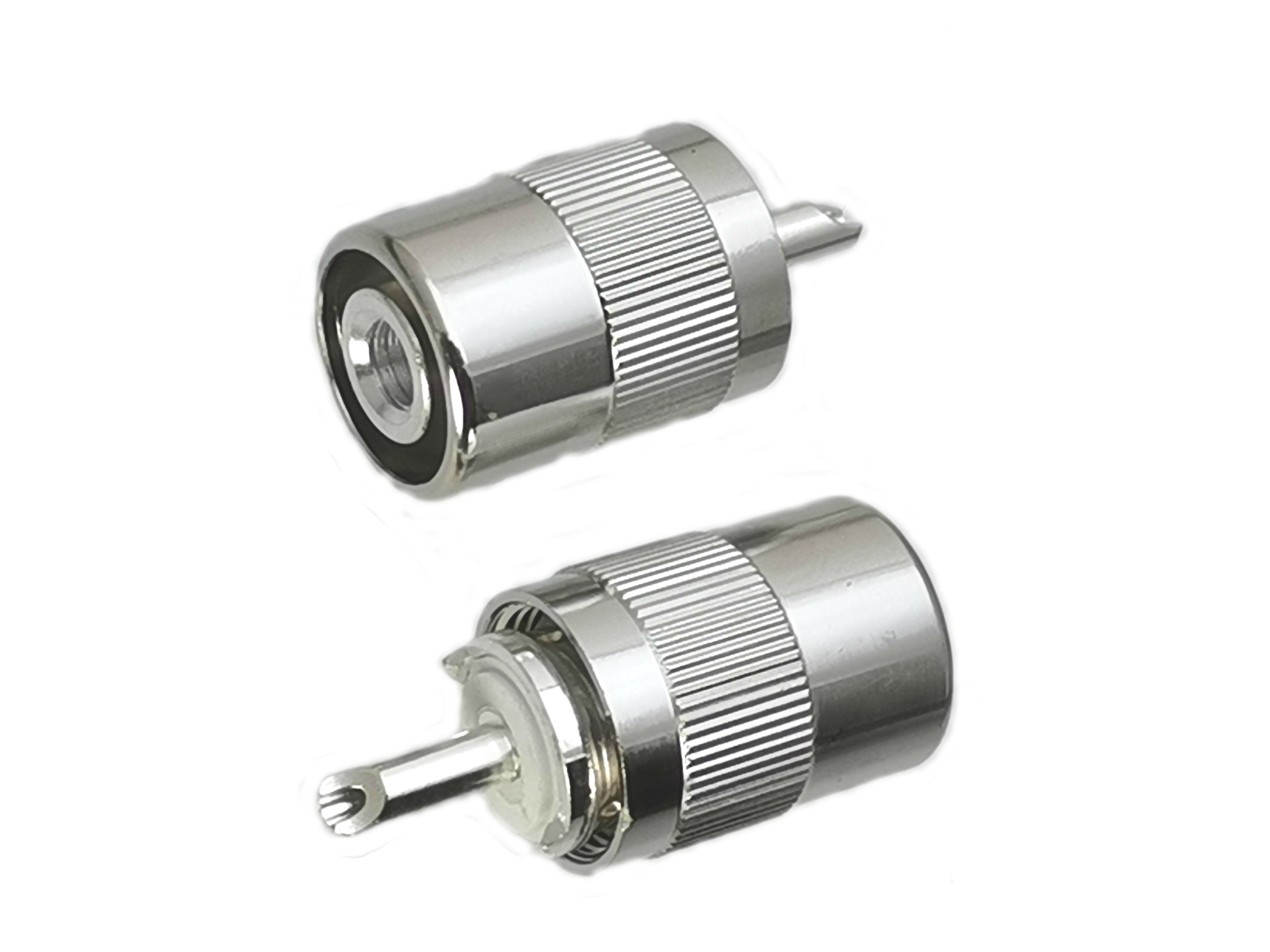 1pcs UHF PL259 Male Screwed Coupling Connector Solder RG58 RG142 LMR195 RG400 Cable Straight New