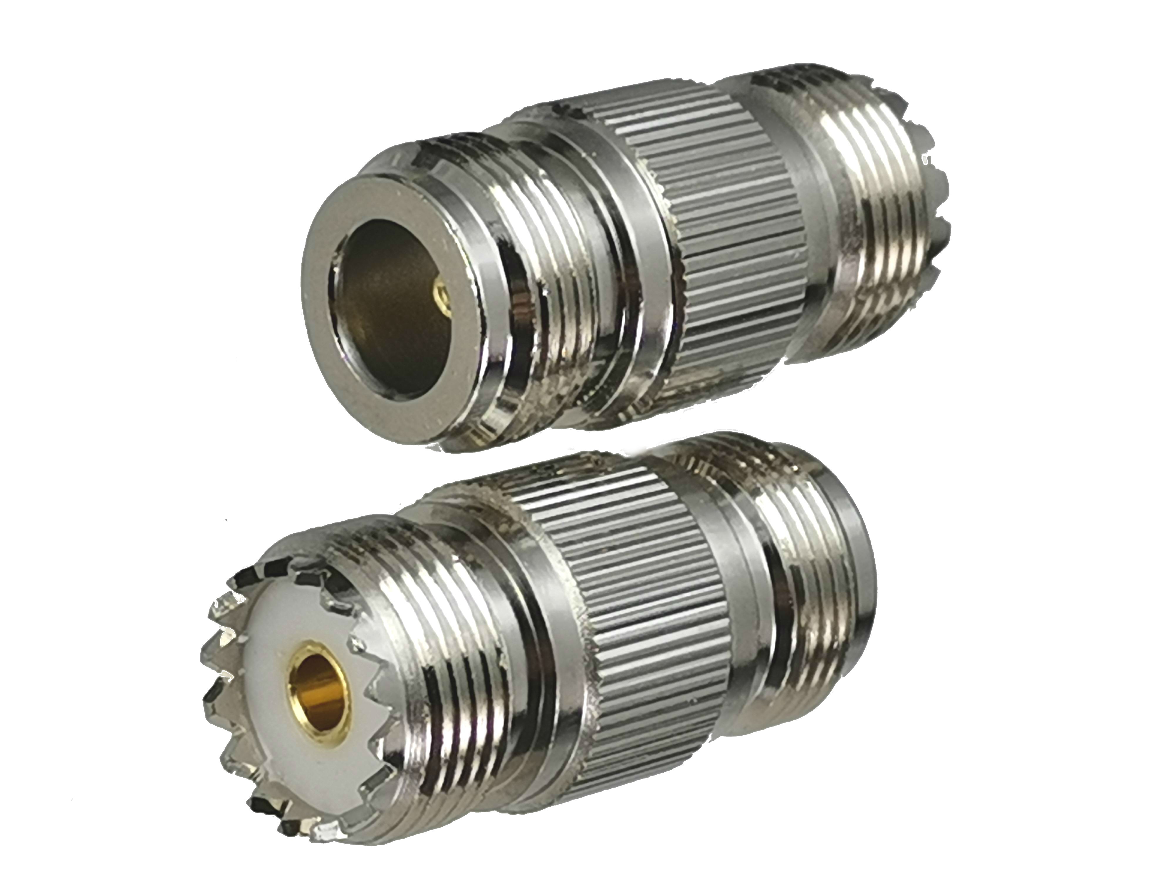1pcs Connector Adapter N Female Jack to UHF SO239 Female Jack RF Coaxial Converter Straight New