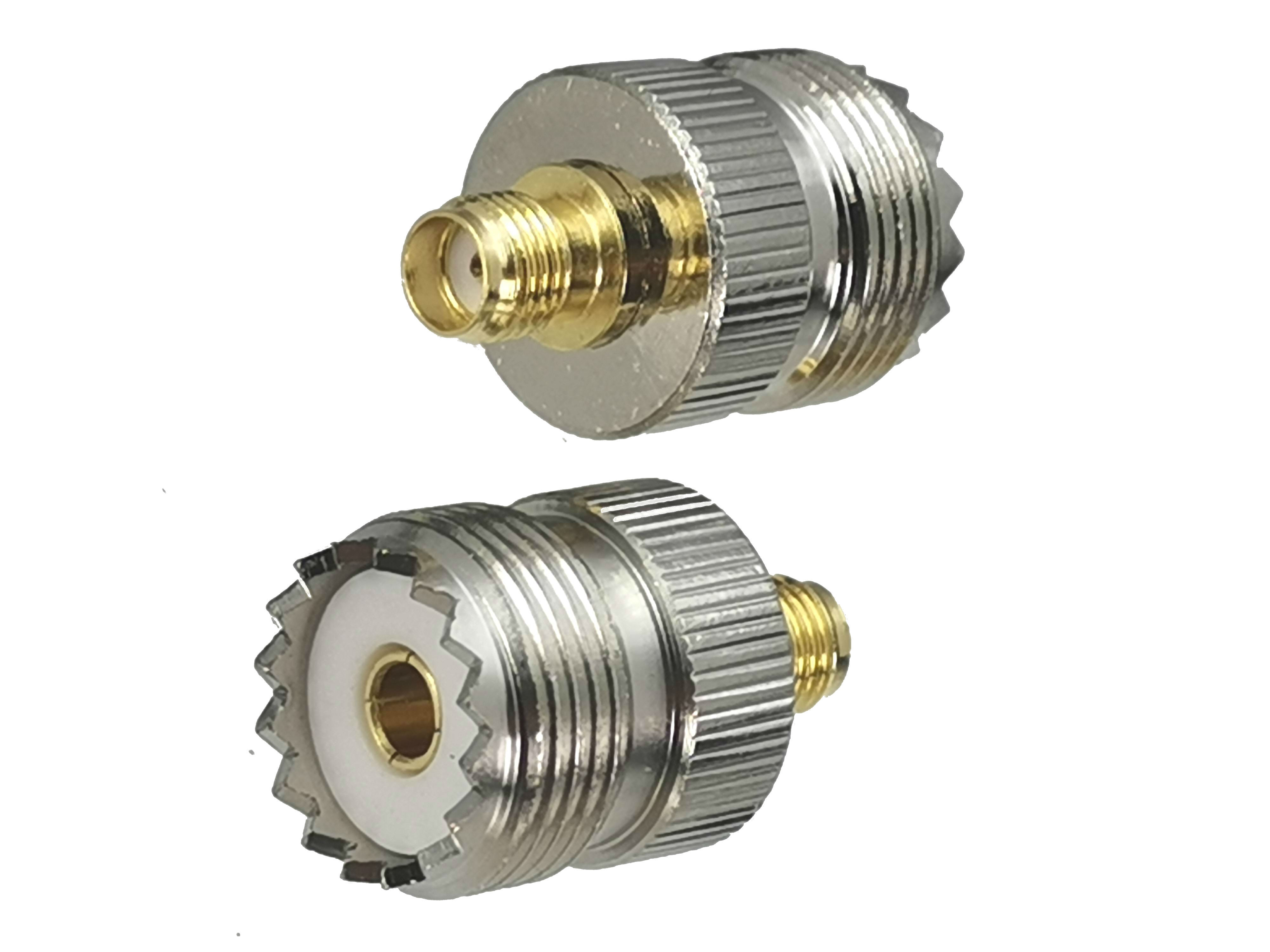 1pcs Connector Adapter SMA Female Jack to UHF SO239 Female Jack RF Coaxial Converter Straight New