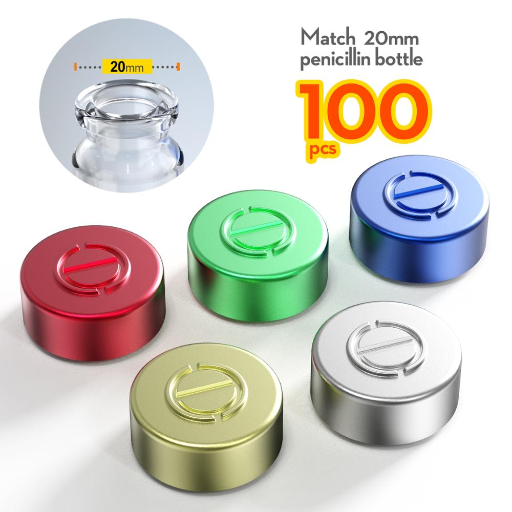 100pcs 20mm 13mmAluminium Sealing Cap Many Colored Pharmaceutical Caps,Aluminium Tops for crimp glass vial,Aluminium Sealing