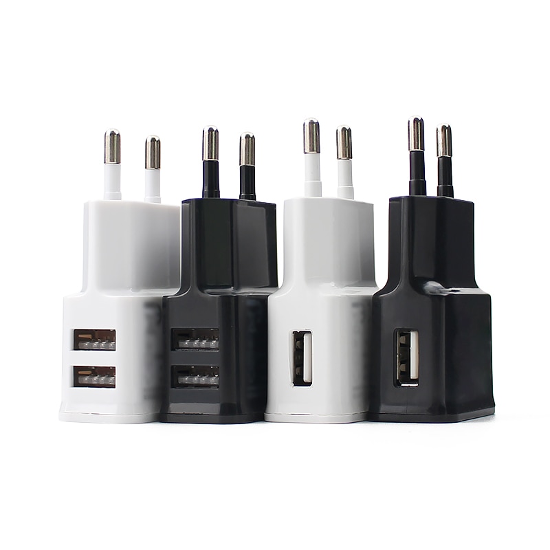 5V 2A Universal Power Supply Adapter USB Double USB Phone Charger AC DC 5V Power Adpater Supply Charger For iphone Android