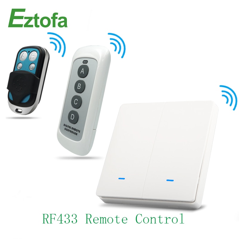 RF433.92MHz Wall Light Switch Accessories, RF Mini Remote Controller, Wall Light Remote Switch Controller