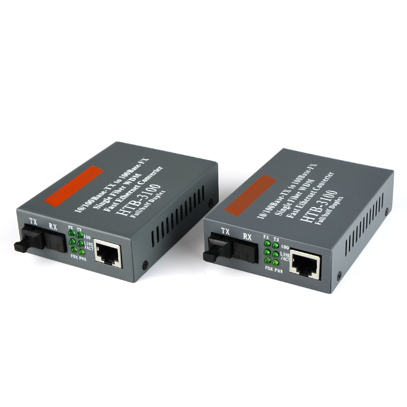 HTB-3100A/B 25KM SC netLINK 10/100Mbps Single-mode Single-fiber Fiber Media Converter A 1310nm-TX B 1550nm-TX