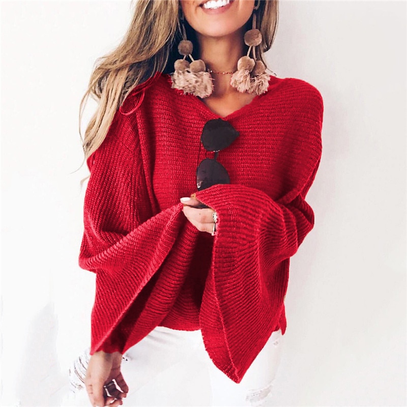 Fashion Women Spring Loose Knitted Sweater Elegant Long Sleeve Ladies Baggy Knitwear Casual Pullover truien dames Streetwear