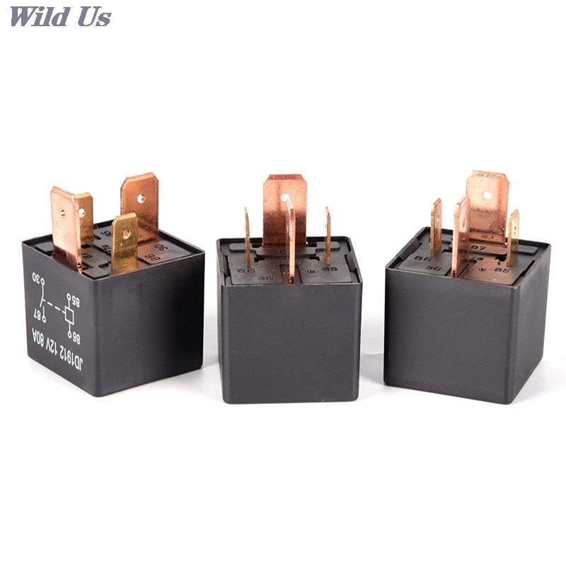 28mmx28mmx25mm Waterproof Heavy Duty Relay 4Pin DC 24V 12V 80A JD1912 Automotive Car Relay