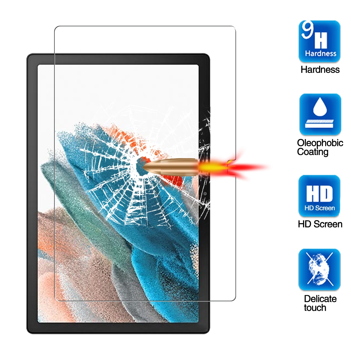 Tempered Glass For Samsung Galaxy Tab A7 lite 8.7 A 8.4 2020 A8 10.5 2021 Tablet Screen Protector For Galaxy Tab S6 Lite S5E A6