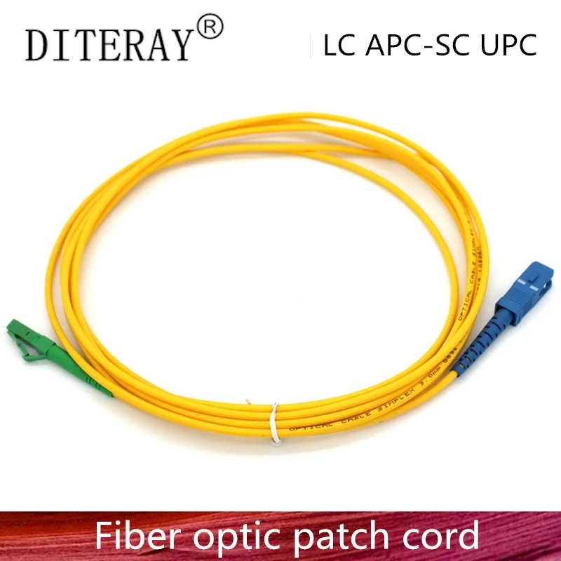 10PCS/LOT LC/APC to SC/UPC Fiber Optic Patch Cord Cable LC-SC 3M Jumper Single Mode Simplex 2.0mm 3.0mm Optical Fibra Optica