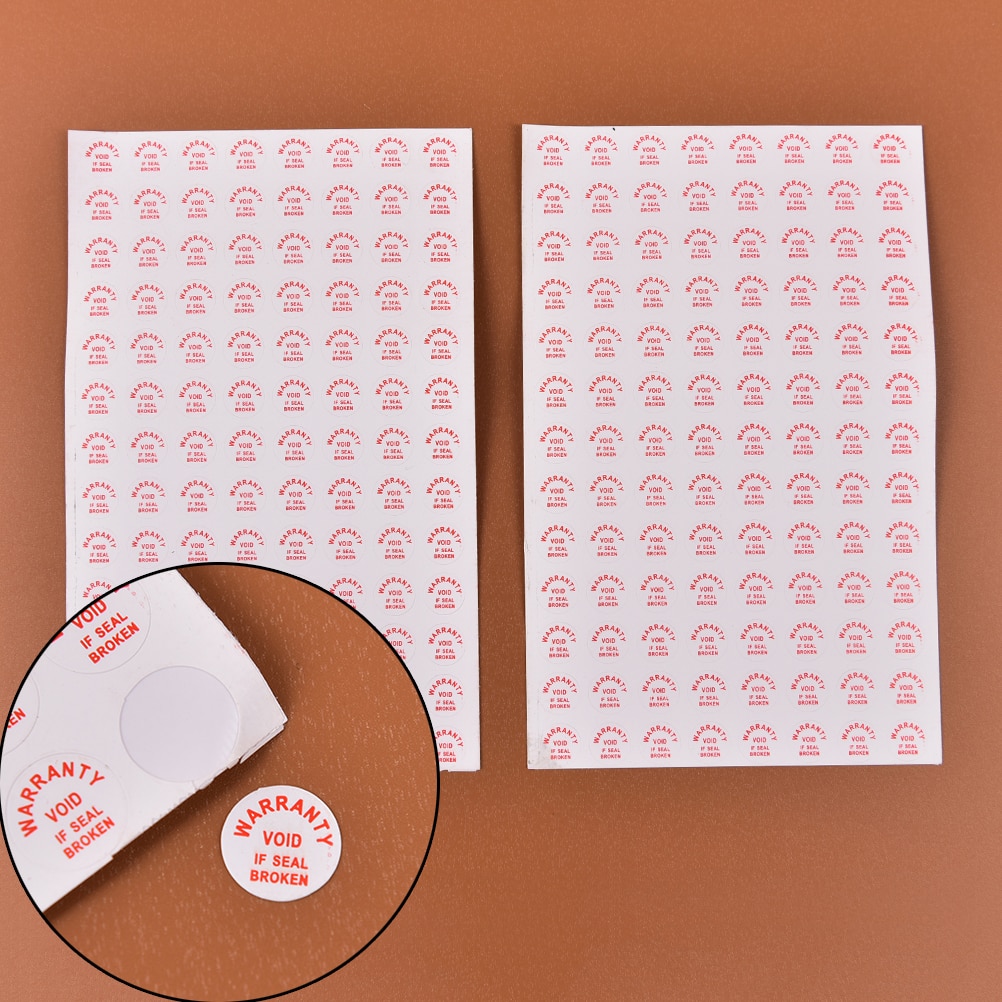 208pcs/2Sheets Warranty Sealing Label Sticker Void If Seal Broken Damaged Universal With Years Months Diameter 10mm