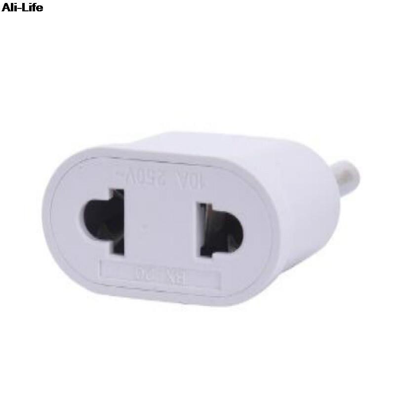 Universal Electronics Power Plug Adapter Converter White Travel Charger Wall AC 2x UK/EU/AU to US Power Plug Converter Adapter
